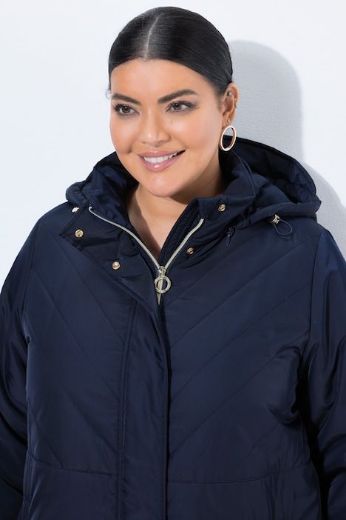 Plus size veliki brojevi Jakna dužeg kroja  s odvojivom kapuljačom za punije