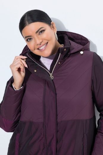 Plus size veliki brojevi Jakna dužeg kroja  s odvojivom kapuljačom za punije