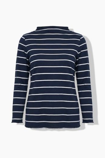 Plus size veliki brojevi Majica dugih rukava na pruge za punije