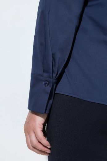 Plus size veliki brojevi Bluza dugih rukava s kragnom i ukrasima za punije