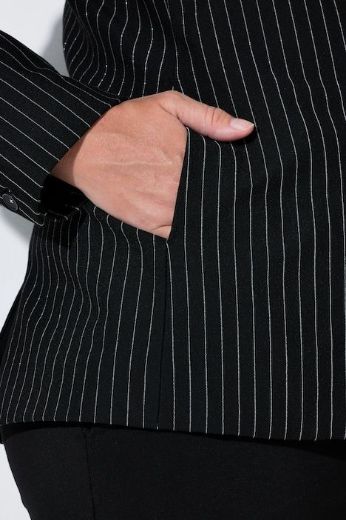 Plus size veliki brojevi Sako A kroja na tanke pruge s reverima za punije
