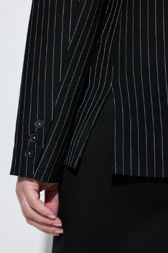 Plus size veliki brojevi Sako A kroja na tanke pruge s reverima za punije