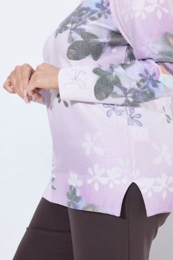 Plus size veliki brojevi Pulover dugih rukava s povišenim ovratnikom i šljokicama za punije