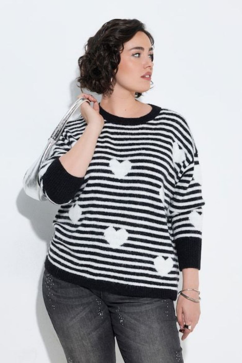 Plus size veliki brojevi Pulover dugih rukava okruglog izreza za punije