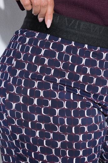 Plus size veliki brojevi Hlače elastičnog struka s uzorkom za punije