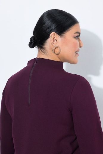 Plus size veliki brojevi Haljina 3/4 rukava A kroja s povišenim ovratnikom za punije