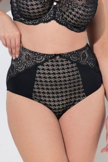 Plus size veliki brojevi Gaćice visokog struka s čipkastim detaljima za punije