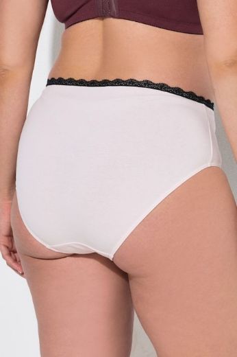 Plus size veliki brojevi Gaćice midi 5 u paketu s čipkastim rubovima za punije