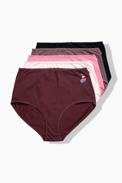 Veliki brojevi Gaćice maxi 5 u paketu s cvjetnim motivom moda za punije