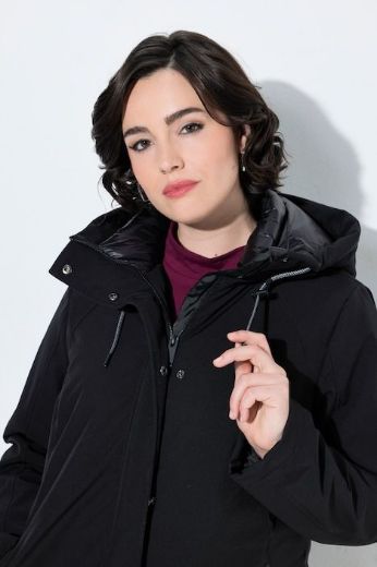 Plus size veliki brojevi Jakna vodoodbojna A kroja s kapuljačom za punije