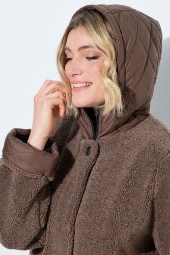 Plus size veliki brojevi Jakna od flisa A kroja s kapuljačom za punije