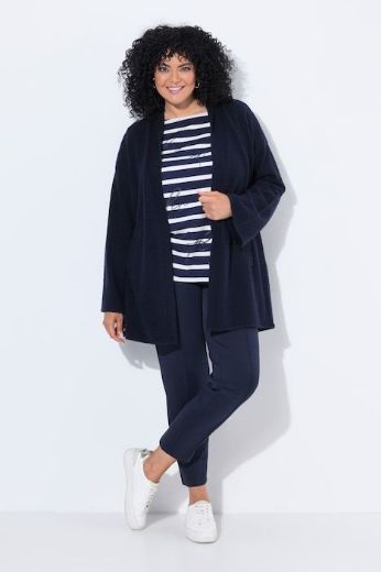 Plus size veliki brojevi Kardigan dugih rukava otvorenog kroja s kragnom za punije