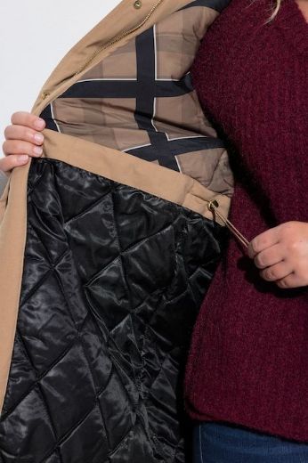 Plus size veliki brojevi Parka vodootporna A kroja s kapuljačom i toplom podstavom za punije