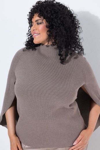 Plus size veliki brojevi Pulover dugih rukava s povišenim ovratnikom za punije