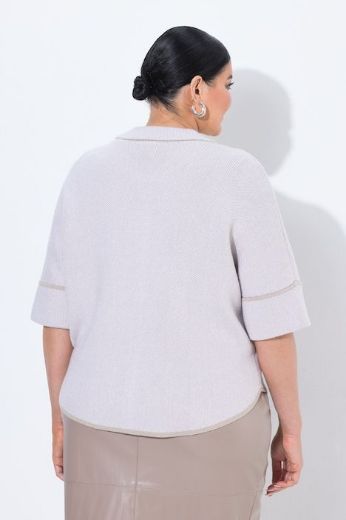Plus size veliki brojevi Kardigan 3/4 rukava šireg kroja s patentnim zatvaračem za punije