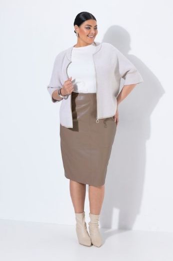 Plus size veliki brojevi Suknja uskog kroja imitacije kože za punije