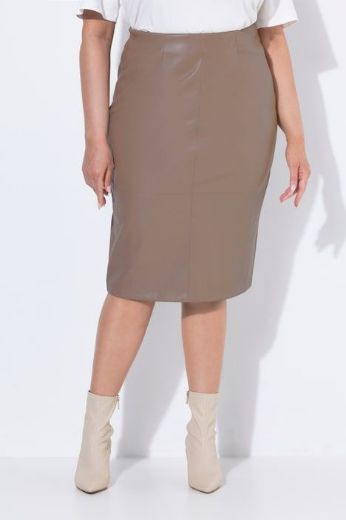 Plus size veliki brojevi Suknja uskog kroja imitacije kože za punije