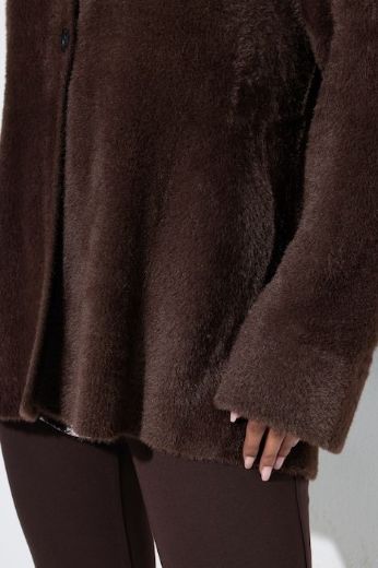 Plus size veliki brojevi Kaput lagani s povišenim ovratnikom za punije
