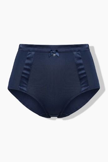 Plus size veliki brojevi Gaćice hipster s ukrasnim satenskim prugama za punije