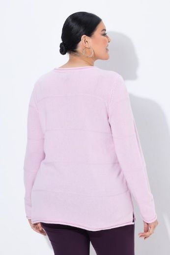 Plus size veliki brojevi Pulover dugih rukava okruglog izreza s prugama za punije