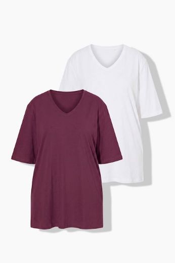 Plus size veliki brojevi Majica kratkih rukava 2 u paketu za punije
