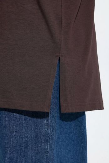 Plus size veliki brojevi Majica kratkih rukava s povišenim ovratnikom za punije