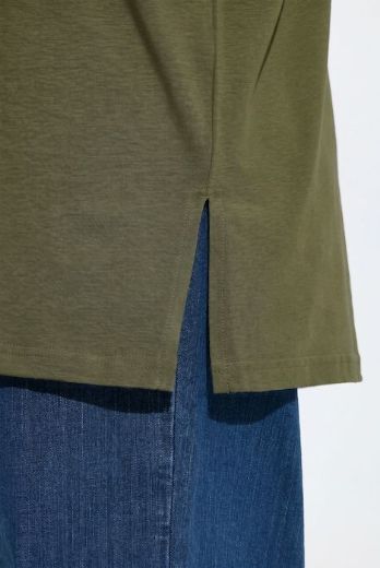 Plus size veliki brojevi Majica kratkih rukava s povišenim ovratnikom za punije