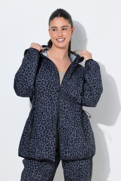 Veliki brojevi Jakna vodootporna sa leopard uzorkom i kapuljačom moda za punije