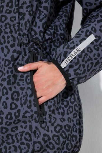 Plus size veliki brojevi Jakna vodootporna sa leopard uzorkom i kapuljačom za punije