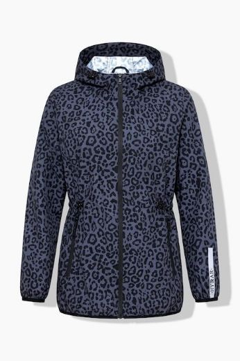Plus size veliki brojevi Jakna vodootporna sa leopard uzorkom i kapuljačom za punije