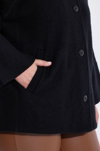 Plus size veliki brojevi Jakna vunena A kroja dugih rukava s kragnom za punije