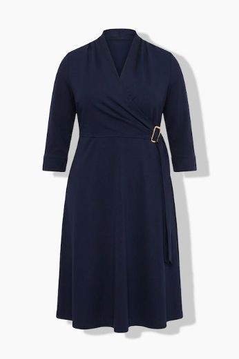 Plus size veliki brojevi Haljina midi 3/4 rukava za punije