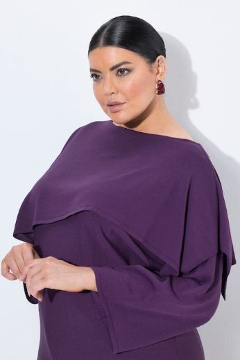 Plus size veliki brojevi Pulover 3/4 rukava širokog kroja lađa izreza za punije