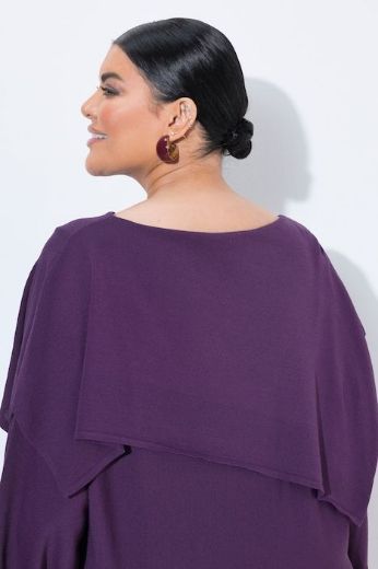 Plus size veliki brojevi Pulover 3/4 rukava širokog kroja lađa izreza za punije