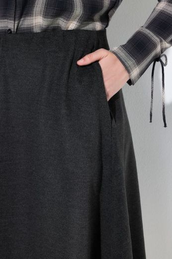 Plus size veliki brojevi Suknja midi A kroja elastičnog struka za punije