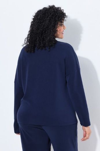 Plus size veliki brojevi Majica dugih rukava širokog kroja s povišenim ovratnikom za punije
