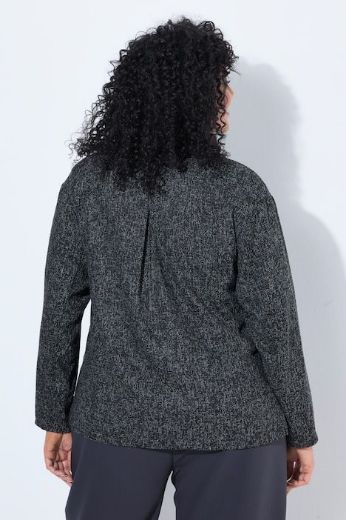 Plus size veliki brojevi Jakna dugih rukava s kragnom i skrivenim gumbima za punije
