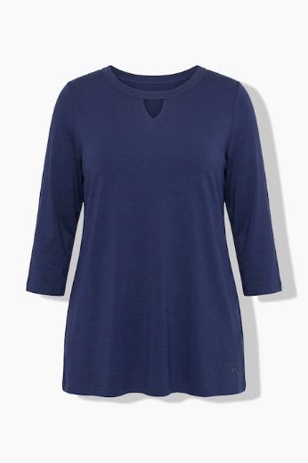 Plus size veliki brojevi Majica 3/4 rukava A kroja okruglog izreza za punije