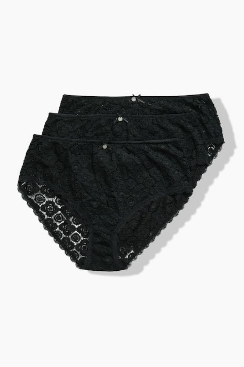 Plus size veliki brojevi Gaćice midi čipkaste 3 u paketu za punije