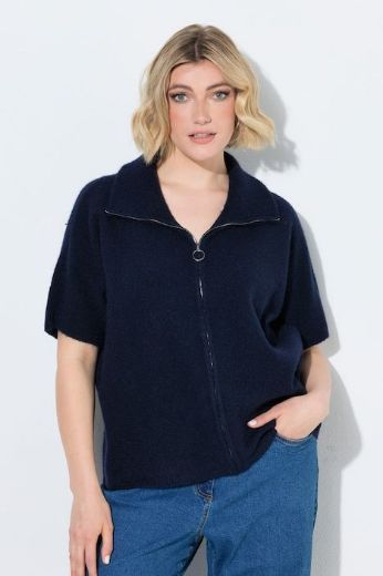 Plus size veliki brojevi Kardigan kratkih rukava s patentnim zatvaračem za punije