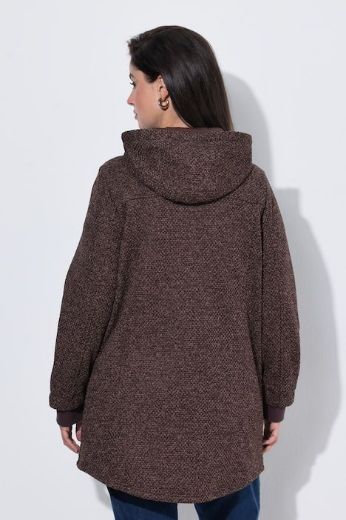 Plus size veliki brojevi Jakna od flisa dugih rukava s kapuljačom za punije