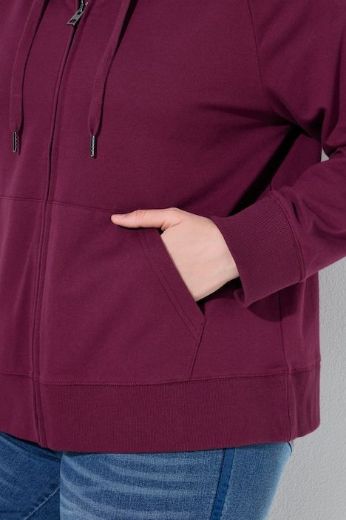 Plus size veliki brojevi Majica dugih rukava s kapuljačom i patentnim zatvaračem za punije