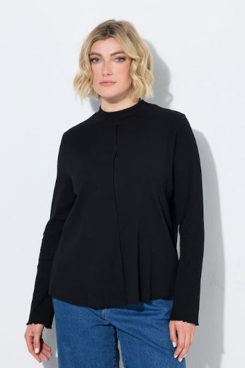 Plus size veliki brojevi Majica dugih rukava s povišenim ovratnikom za punije