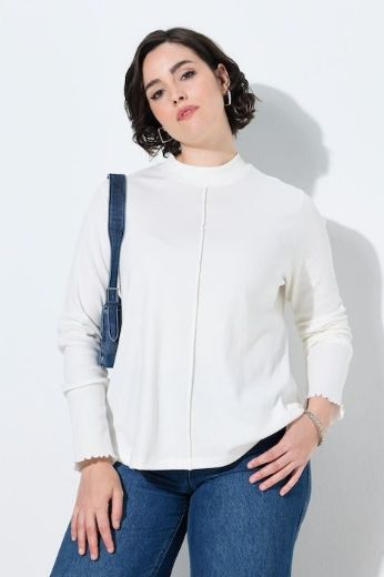 Plus size veliki brojevi Majica dugih rukava s povišenim ovratnikom za punije
