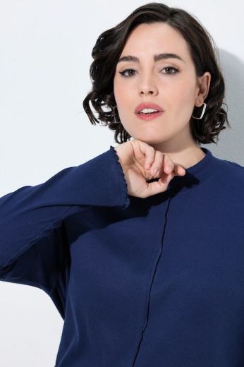 Plus size veliki brojevi Majica dugih rukava s povišenim ovratnikom za punije