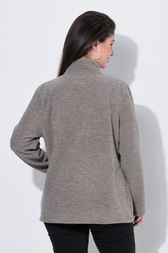Plus size veliki brojevi Jakna od flisa dugih rukava s povišenim ovratnikom za punije
