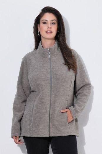 Plus size veliki brojevi Jakna od flisa dugih rukava s povišenim ovratnikom za punije