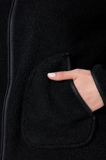 Plus size veliki brojevi jakna dugih rukava okruglog izreza s patentnim zatvaračem za punije