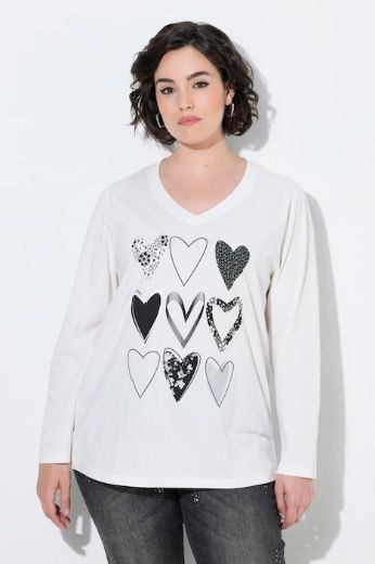 Plus size veliki brojevi Majica dugih rukava s motivom srca za punije