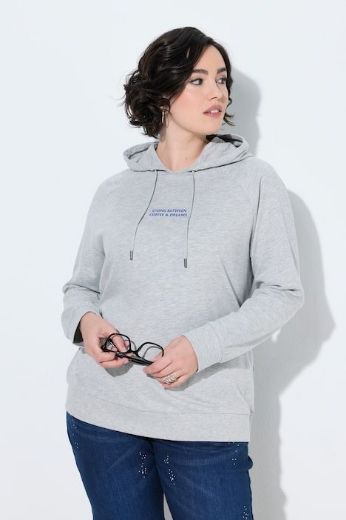 Plus size veliki brojevi Majica dugih rukava s kapuljačom i printom na leđima za punije